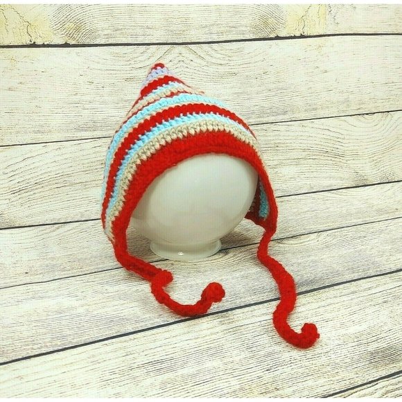 Young Child Hat Baby Knitted Winter Wool Cap Handmade Toddler Crochet Bonnet - Picture 2 of 11